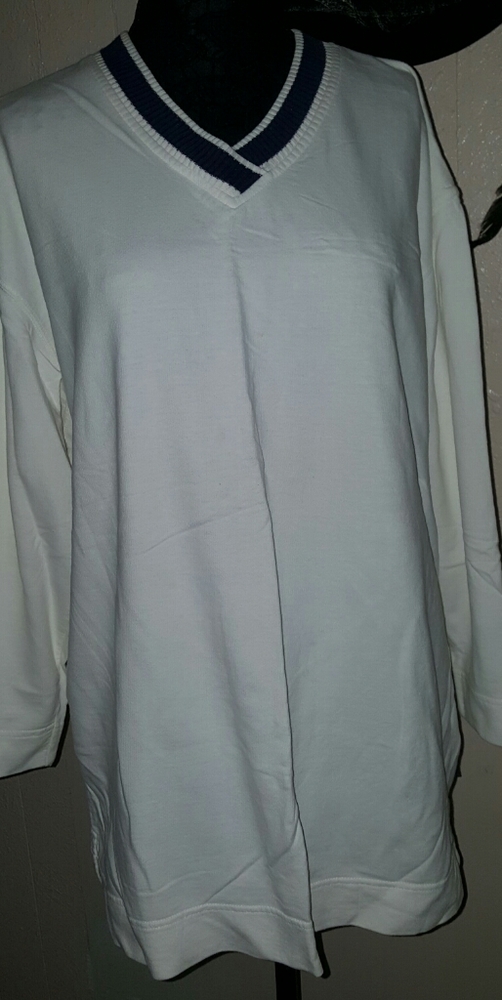 Catalina Vintage White Cotton Sweatshirt